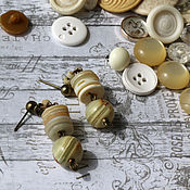 Украшения handmade. Livemaster - original item Stud earrings with buttons 