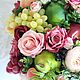 Вазочка с искусственными фруктами и цветами. Композиции. El flor : флористика и декор (Svetok26). Ярмарка Мастеров.  Фото №5