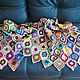 Knitted woolen blanket, patchwork quilt knitted from merino. Blankets. Dobryy_vyaz. My Livemaster. Фото №4
