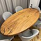 Овальный обеденный стол из слэба карагача. Столы. Akutrau Woodworking. Интернет-магазин Ярмарка Мастеров.  Фото №2