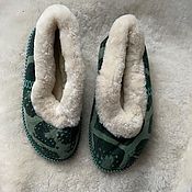 Обувь ручной работы handmade. Livemaster - original item Women`s sheep fur Slippers size 37. Handmade.