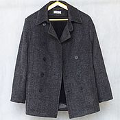 Мужская одежда handmade. Livemaster - original item Men`s winter coat pea jacket, tweed, removable wool lining. Handmade.