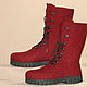 Women's felted boots Winter berry. Boots. MMwool (marinamol). Online shopping on My Livemaster.  Фото №2