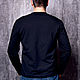 Черная мужская футболка с длинным рукавом, мужской лонгслив. Футболки и майки мужские. Лариса дизайнерская одежда и подарки (EnigmaStyle). Ярмарка Мастеров.  Фото №5