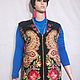 Жилет утеплённый женский в стиле #boho  Павлопосадский Хохлома , Народные костюмы, Санкт-Петербург,  Фото №1