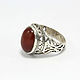 Men's Mallot ring with carnelian made of 925 sterling silver HA0007. Ring. Sunny Silver. My Livemaster. Фото №4