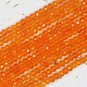 Материалы для творчества handmade. Livemaster - original item Beads 80 pcs faceted 3h2 mm Orange. Handmade.