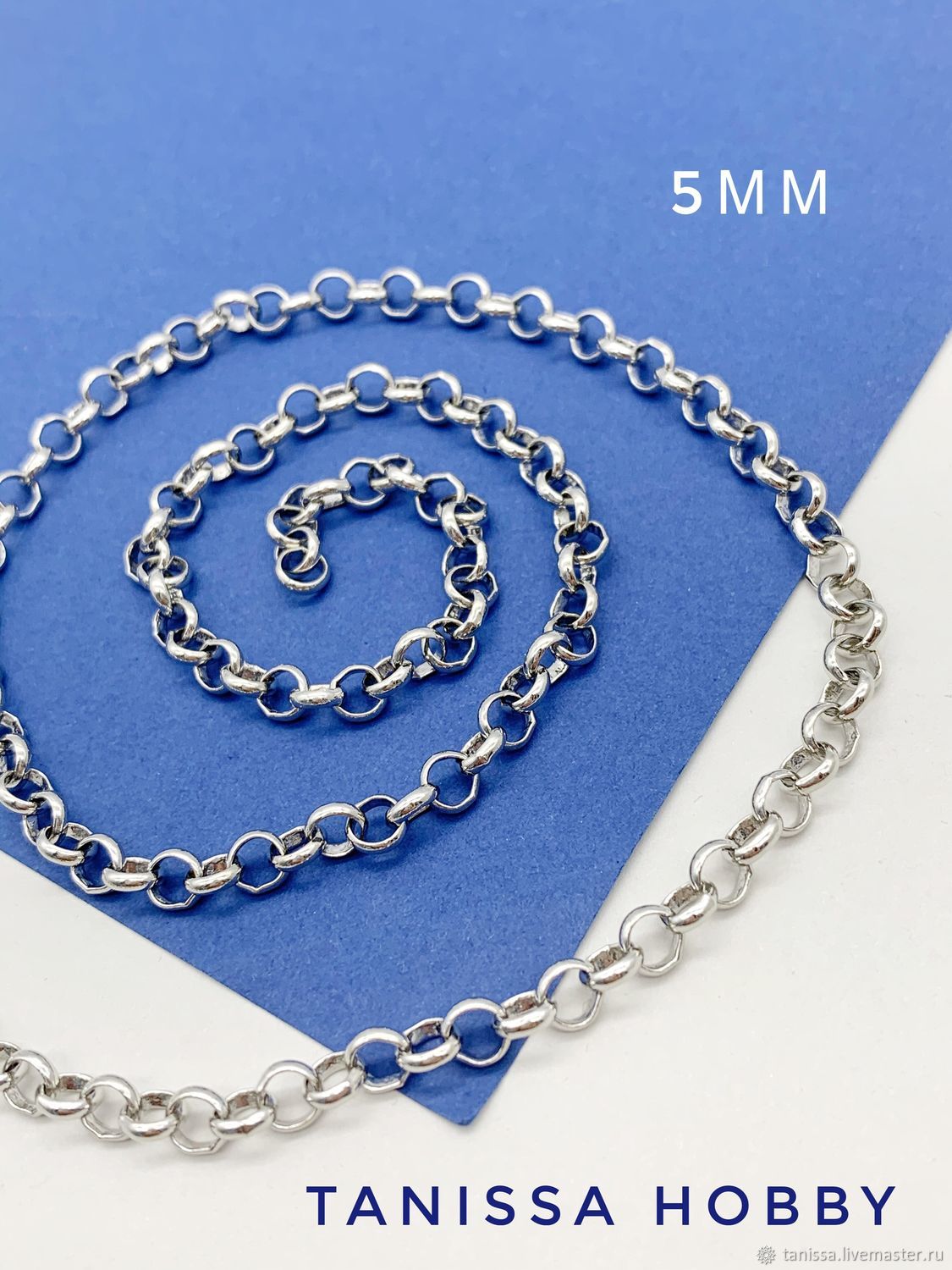 Tanissa hobby интернет. поповские цепочки. цепь 10мм, родий, 50см. Tanissa hobby интернет. плетение бельцер.