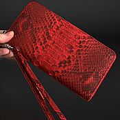 Crossbody bag made of genuine Python leather premium line