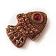 Order Gold fish pendant brooch with Swarovski crystals. elenasolo. Livemaster. . Brooches Фото №3