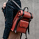 Women's backpack from NAT. handmade leather, Backpacks, Yuzhno-Uralsk,  Фото №1