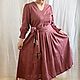 Платье из льна миди бохо с поясом. Платья. SVЭRO dress. Ярмарка Мастеров.  Фото №10