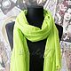 Light green solid color women's stole 'Basic'. Scarves. Platkoffcom. My Livemaster. Фото №6