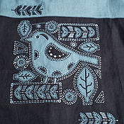 Одежда handmade. Livemaster - original item Blue linen Shirt with embroidery. Handmade.