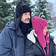 Шапка-ушанка вязаная УМА черная и ягодная. Шапка-ушанка. Вязаный кэжуал  UNIC Ирина. Ярмарка Мастеров.  Фото №5