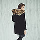 Black beaver fur coat with hood. Fur Coats. Forestfox. Family Fur Atelier. Online shopping on My Livemaster.  Фото №2