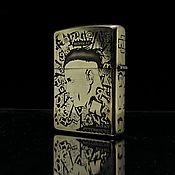 Zippo Armor lighter with the engraving We are Russians
