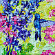 Hummingbird bird oil painting 'Sunny Summer' abstraction, Pictures, Samara,  Фото №1