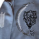 Men's grey wolf hoodie, zip-up hoodie with hood. Sweatshirts for men. Lara (EnigmaStyle). My Livemaster. Фото №5