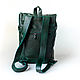 Order Leather backpack 'Moscow' emerald. uva. Livemaster. . Backpacks Фото №3