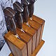 A set of kitchen knives from h12mf with a stand. Utensils. Morozov. Online shopping on My Livemaster.  Фото №2