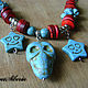 Necklace with turquoise 'Jolly Roger'. Necklace. BijouSiberia. My Livemaster. Фото №4
