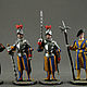 A set of tin soldiers in the painting 54 mm. 4 pieces. Vatican Guard, Military miniature, St. Petersburg,  Фото №1