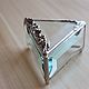 Wedding box. Triangular Tiffany box with filigree. Caskets for rings. Glass Flowers. My Livemaster. Фото №6