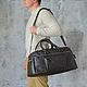 Men's leather travel bag 'Raymond' (dark brown). Travel bag. DragonBags - Men's accessories. My Livemaster. Фото №5