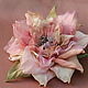 Pin brooch 'Pink mother of pearl'. Brooches. fantasy flowers. My Livemaster. Фото №4