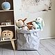 Корзина-мешок для хранения XXL 49*30*30 см./цвет серый. Корзины. ecoideas.shop. Ярмарка Мастеров.  Фото №6
