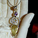 suspension: the spiral of life. Topaz, Amethyst, 925 sterling Silver. Pendants. Amalia-jewelry talisman. My Livemaster. Фото №6