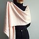 Large knitted cashmere scarf ' pink pastel', Scarves, Moscow,  Фото №1