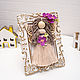 Macrame doll in photo frame 18/22. Interior doll. Kukly makrame NATALINI. Интернет-магазин Ярмарка Мастеров.  Фото №2
