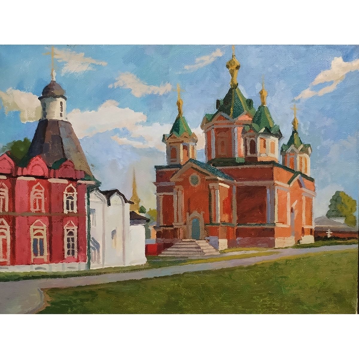 Картина маслом. Пейзаж. Коломна купить в интернет-магазине Ярмарка ...