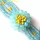 FORGET-ME-NOT, браслет с мятным халцедоном. Браслет из бусин. МАЙЯ (Maya-Mi Design). Ярмарка Мастеров.  Фото №6
