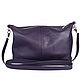 Purple Crossbody Bag made of genuine leather-a bag for every day