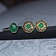 Серьги "Emerald" с Изумрудами. Серьги классические. MJ. Ярмарка Мастеров.  Фото №4