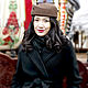 Felt hat with veil Asymmetry chocolate. Hats1. Novozhilova Hats. Online shopping on My Livemaster.  Фото №2