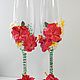 Wedding Glasses, Hawaii Wedding, Wedding toasting flutes. Wedding glasses. DecorEvgenia (decor-evgenia). Online shopping on My Livemaster.  Фото №2