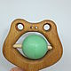 Wooden toy rattle Frog. Teethers and rattles. Shop Grizunok teether. My Livemaster. Фото №5
