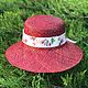 Шляпка Панама / Bucket hat. Шляпы. Lagutina Millinery. Интернет-магазин Ярмарка Мастеров.  Фото №2