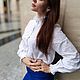 Блуза из хлопкового шитья «IZABEL». Блузки. KHRISTINA PEREDERIY. Интернет-магазин Ярмарка Мастеров.  Фото №2