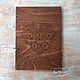 A5 notebook with a wooden cover with the company logo. Stationery design. GoodWords. Интернет-магазин Ярмарка Мастеров.  Фото №2