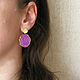 Order Earrings with rose quartz, bright large earrings 'Fuchsia' 2023. Irina Moro. Livemaster. . Earrings Фото №3