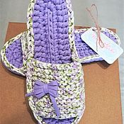 Обувь ручной работы handmade. Livemaster - original item Slippers knitted 38-39p. Handmade.