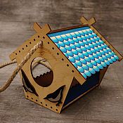 Дача и сад handmade. Livemaster - original item A bird feeder out of wood mansion 