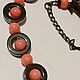  Salmon coral is ringed with hematite Natural stones. Necklace. Rimliana - the breath of the nature (Rimliana). My Livemaster. Фото №4