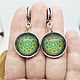 Green Mandala Earrings. Earrings. Selberiya shop. Online shopping on My Livemaster.  Фото №2