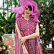 Summer hat made of straw with blue 'Raspberry'. Hats1. Novozhilova Hats. Online shopping on My Livemaster.  Фото №2